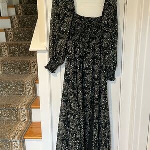 o.p.t Long Sleeved Midi Dress with Slit